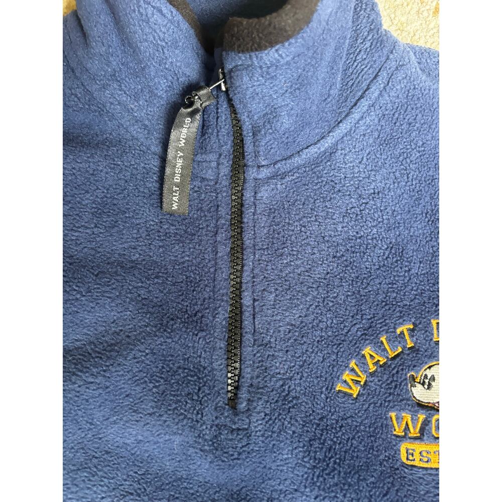 Walt Disney World Fleece 1/4 zip. Navy blue with embroidered logo. Men’s sz M - Picture 4 of 6